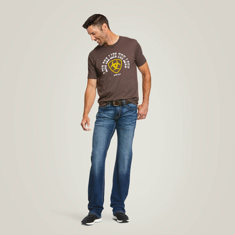 ARIAT M7 Rocker Stretch Nassau Denim Jeans - Men's Straight Leg - Summit Dark Wash