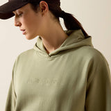 Ariat Martine Hood Sweatshirt in Oil Green, detail view 1