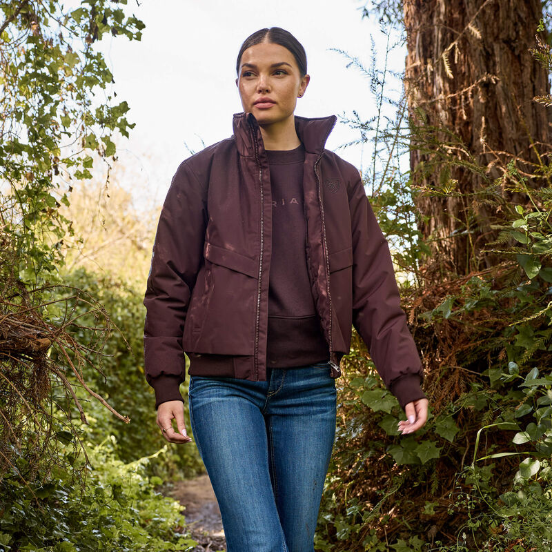 Ariat Martine Sweatshirt in Chocolate Plum, lifestyle view