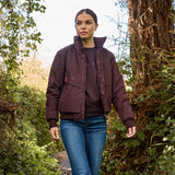 Ariat Martine Sweatshirt in Chocolate Plum, lifestyle view