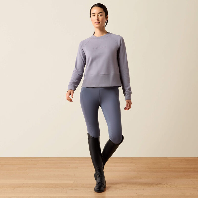 Ariat Martine Sweatshirt in Quicksilver, full outfit view