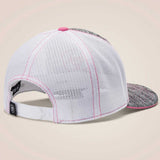 ARIAT Offset Shield Logo Trucker Cap - Women's - Grey / Pink