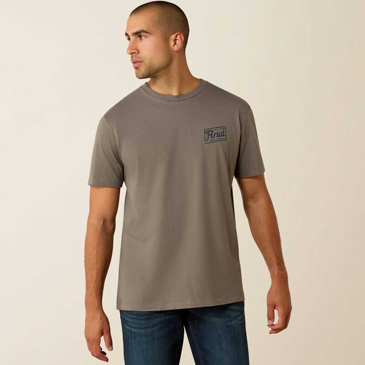 ARIAT Paintriot Classic Fit T-Shirt - Mens - Smoked Pearl