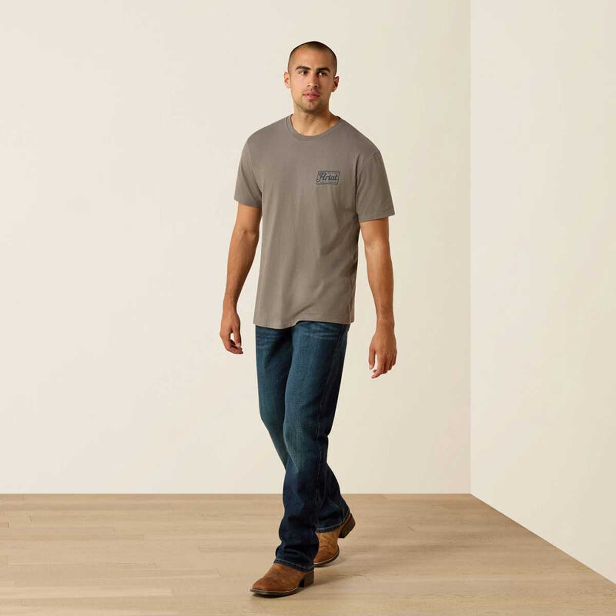 ARIAT Paintriot Classic Fit T-Shirt - Mens - Smoked Pearl