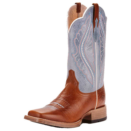 ARIAT PrimeTime Western Cowgirl Boots - Womens - Gingersnap / Baby Blue Eyes