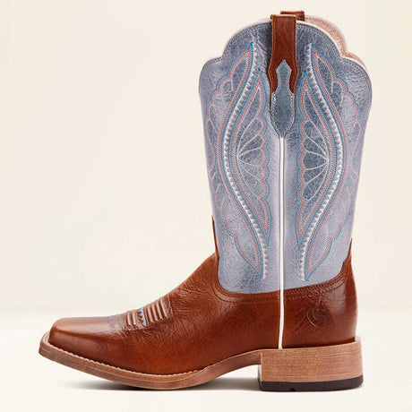 ARIAT PrimeTime Western Cowgirl Boots - Womens - Gingersnap / Baby Blue Eyes