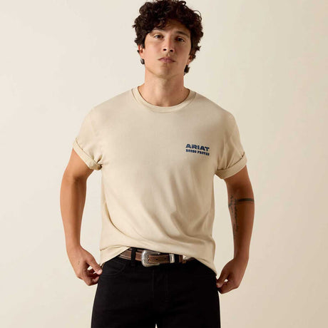 ARIAT Proven Stamp Classic Fit T-Shirt - Mens - Natural
