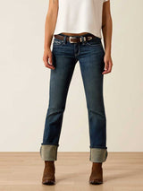 ARIAT R.E.A.L Mid Rise Icon Stackable Straight Leg Jeans - Women's - Ocean Blue