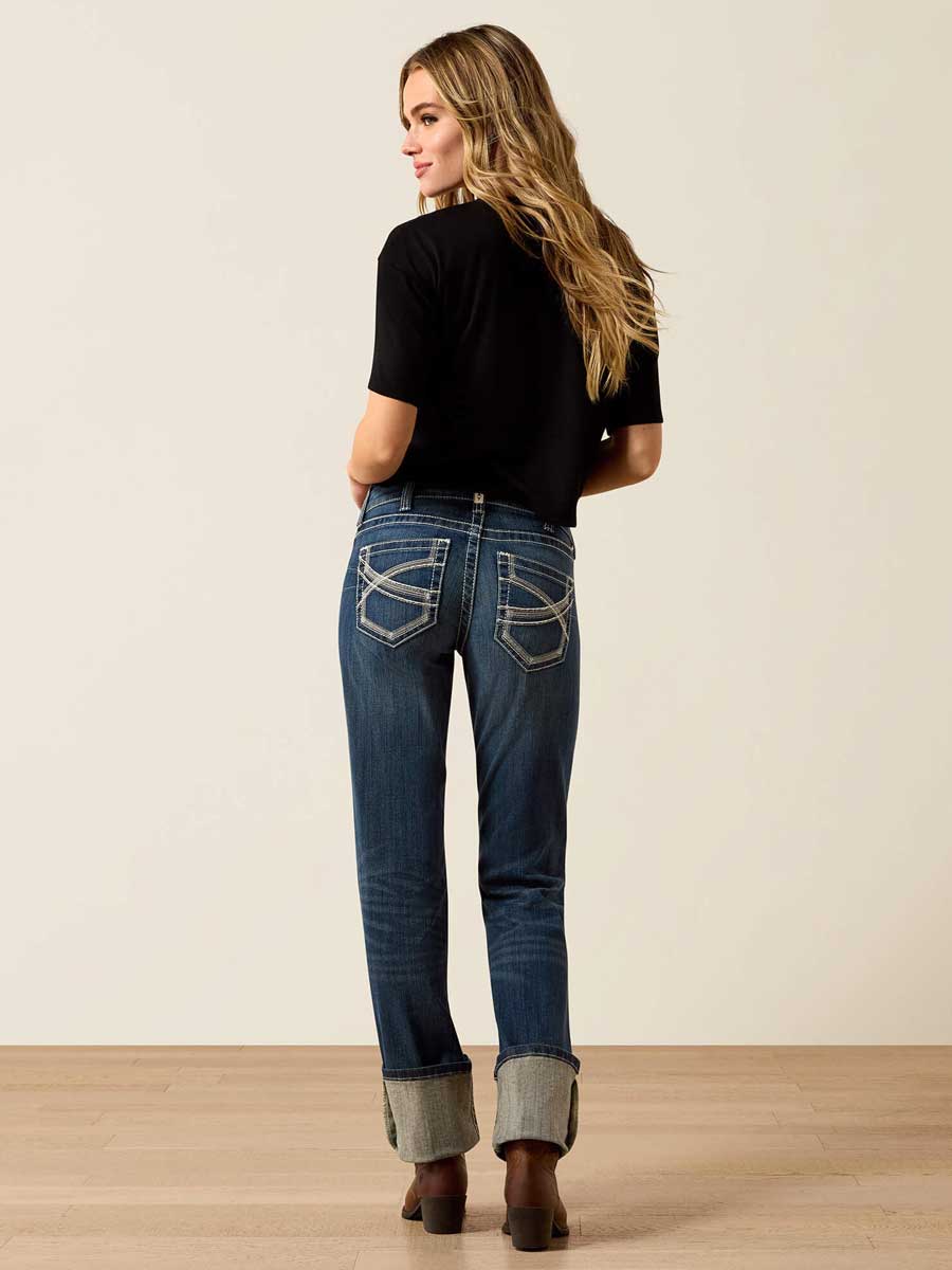 ARIAT R.E.A.L Mid Rise Stretch Ivy Stackable Straight Jeans - Women's - Dresden