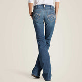 ARIAT R.E.A.L Mid Rise Stretch Whipstitch Boot Cut Jeans - Women's - Rainstorm