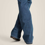 ARIAT R.E.A.L Mid Rise Stretch Whipstitch Boot Cut Jeans - Women's - Rainstorm