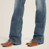 ARIAT R.E.A.L Mid Rise Stretch Whipstitch Boot Cut Jeans - Women's - Rainstorm