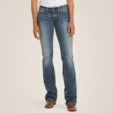 ARIAT R.E.A.L Mid Rise Stretch Whipstitch Boot Cut Jeans - Women's - Rainstorm