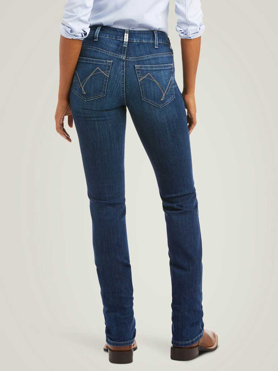 ARIAT R.E.A.L Perfect Rise Abby Straight Jeans - Women's - Mackenzie Blue Ariat