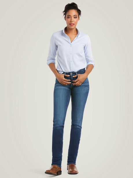 ARIAT R.E.A.L Perfect Rise Abby Straight Jeans - Women's - Mackenzie Blue Ariat