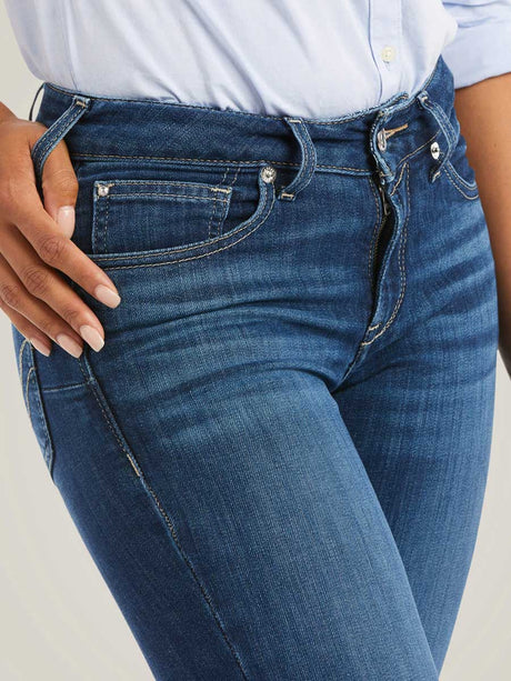 ARIAT R.E.A.L Perfect Rise Abby Straight Jeans - Women's - Mackenzie Blue Ariat