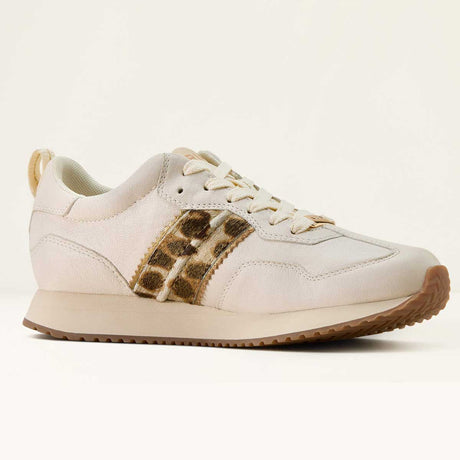 ARIAT Ranch Runner Trainers - Womens - Bright Cream & Leopard Hair