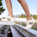 ARIAT Ranch Runner Trainers - Womens - Bright Cream & Leopard Hair