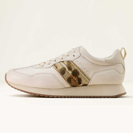 ARIAT Ranch Runner Trainers - Womens - Bright Cream & Leopard Hair