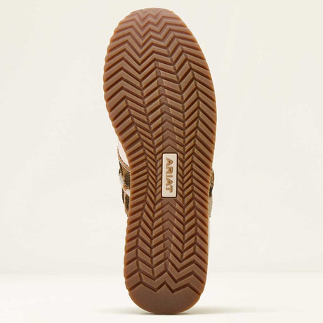 ARIAT Ranch Runner Trainers - Womens - Bright Cream & Leopard Hair