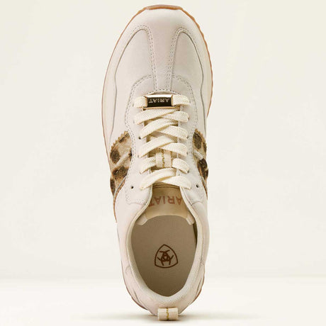 ARIAT Ranch Runner Trainers - Womens - Bright Cream & Leopard Hair