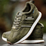 ARIAT Ranch Runner Waterproof Trainers - Womens - Olive Night - lifestyle view