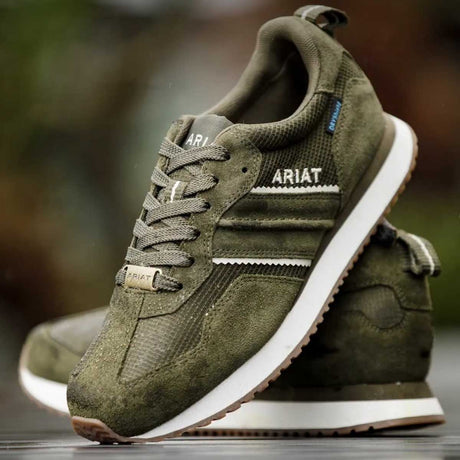 ARIAT Ranch Runner Waterproof Trainers - Womens - Olive Night