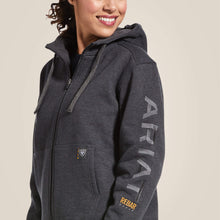 Load image into Gallery viewer, ARIAT Rebar All-Weather Full Zip Hoodie - Womens - Charcoal Heather Ariat
