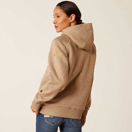 ARIAT Rebar All-Weather Sherpa Full-Zip Hoodie - Womens - Oatmeal Heather
