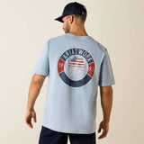 ARIAT Rebar Cotton Skull T-Shirt - Mens - Dusty Blue