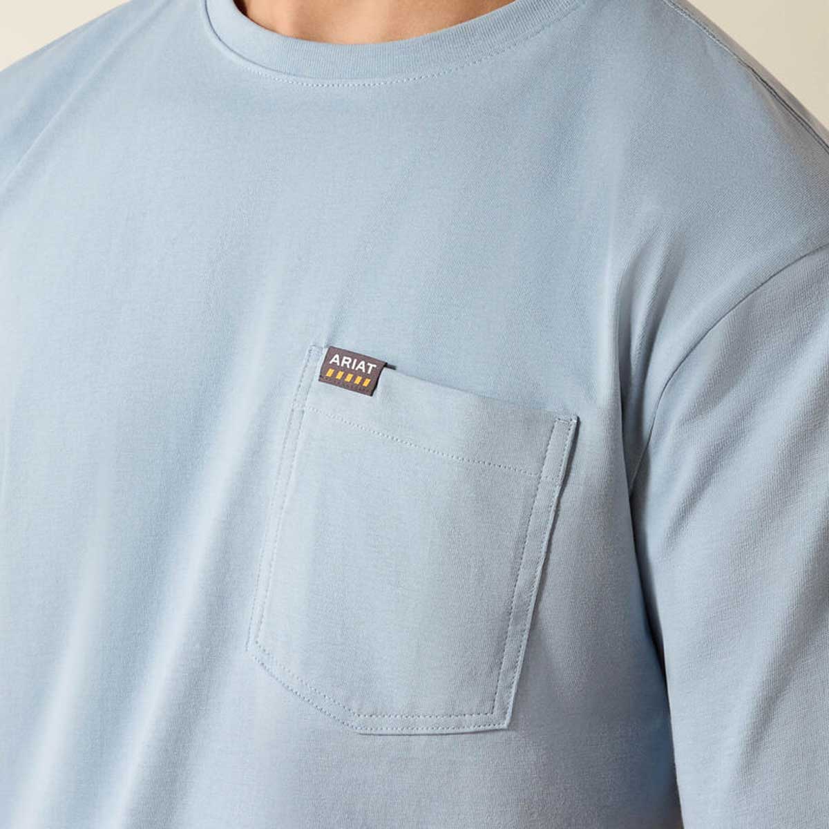 ARIAT Rebar Cotton Skull T-Shirt - Mens - Dusty Blue