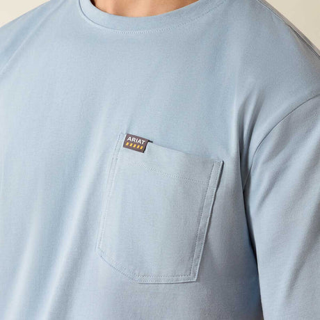 ARIAT Rebar Cotton Skull T-Shirt - Mens - Dusty Blue