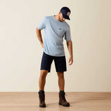 ARIAT Rebar Cotton Skull T-Shirt - Mens - Dusty Blue
