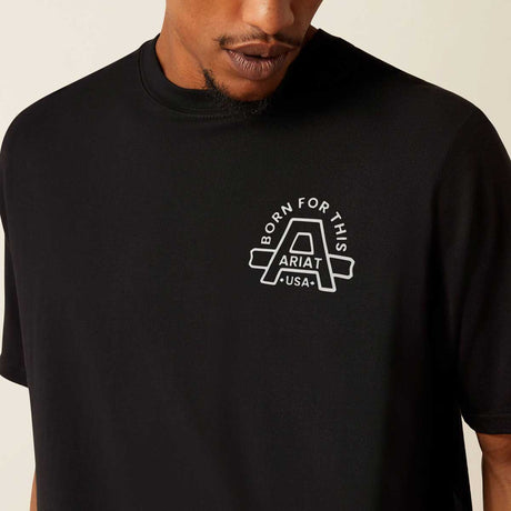 ARIAT Rebar Cotton Strong Hardhead T-Shirt - Mens - Black