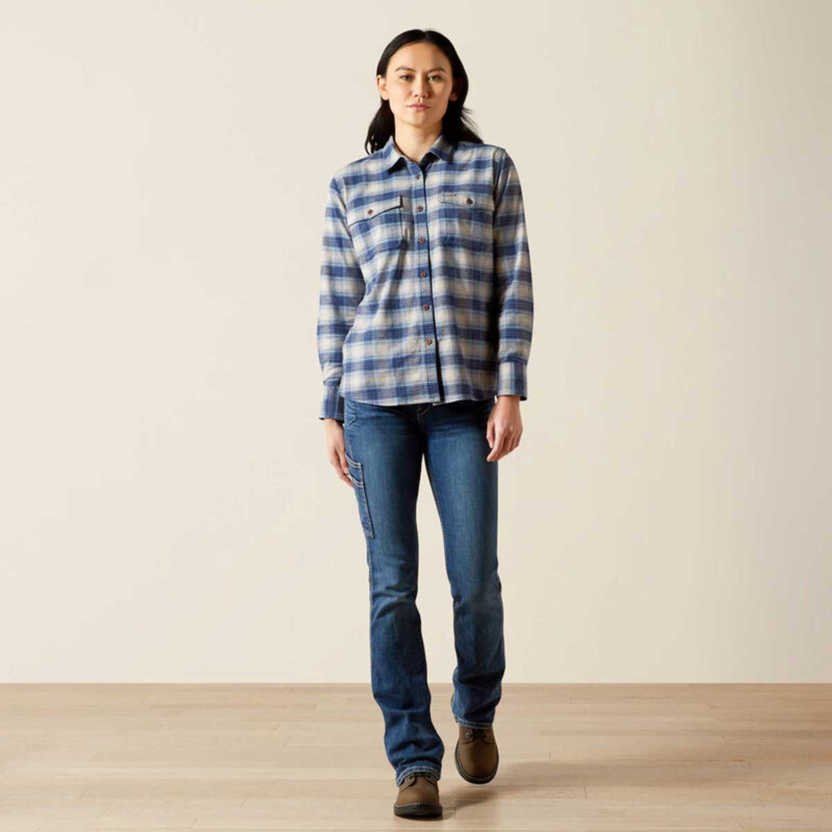 ARIAT Rebar DuraStretch Work Shirt - Womens - Navy