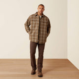 ARIAT Rebar Flannel Insulated Shirt Jacket - Mens - Canteen