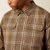 ARIAT Rebar Flannel Insulated Shirt Jacket - Mens - Canteen