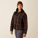 Ariat Rebar Flannel Insulated Shirt Jacket in Rain Drum, front view