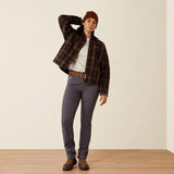 Ariat Rebar Flannel Insulated Shirt Jacket in Rain Drum, full outfit view