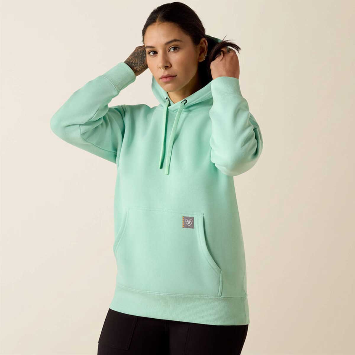 ARIAT Rebar Lightweight Graphic Hoodie - Womens - Lichen