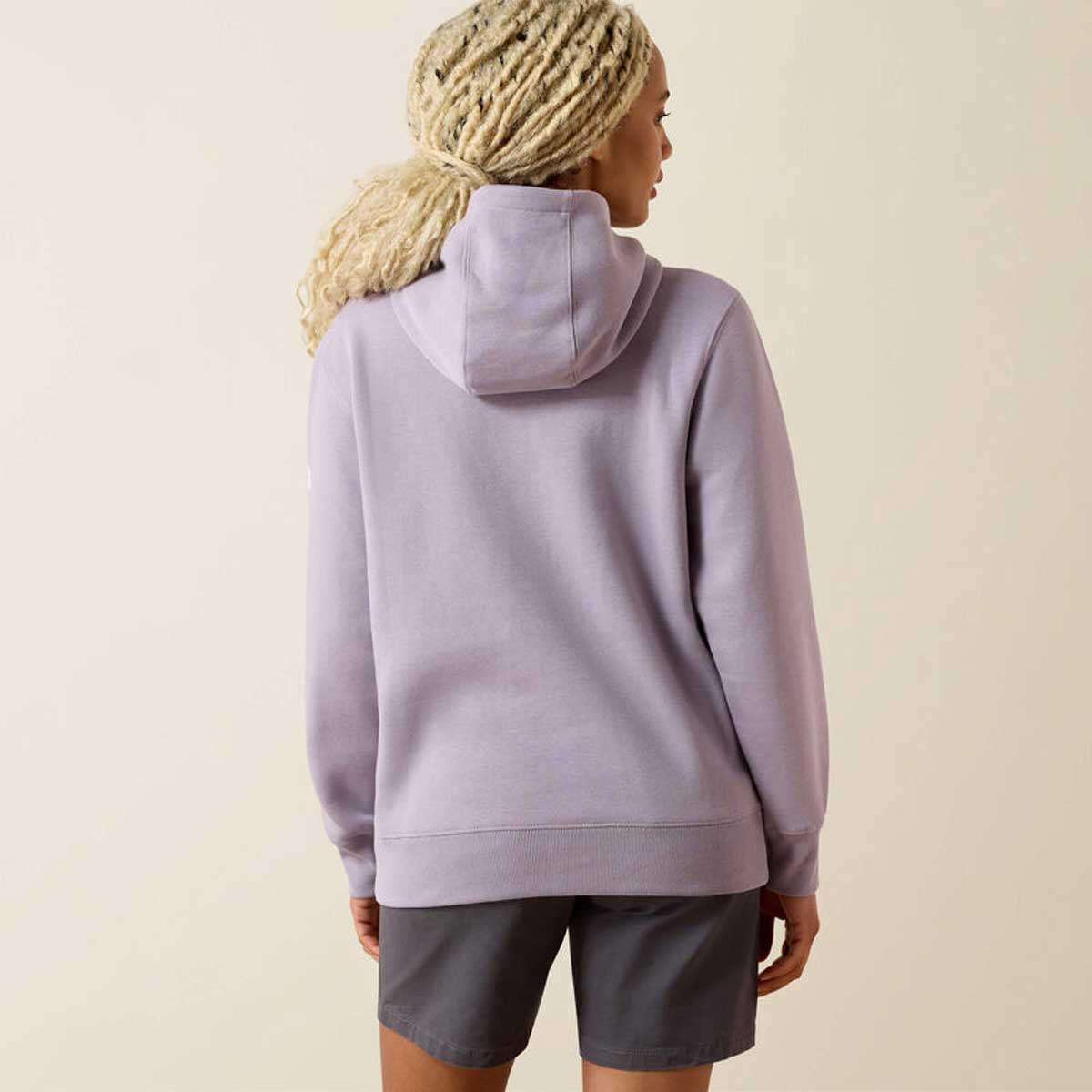 ARIAT Rebar Lightweight Logo Half-Zip Hoodie - Womens - Purple Ash / Thistle