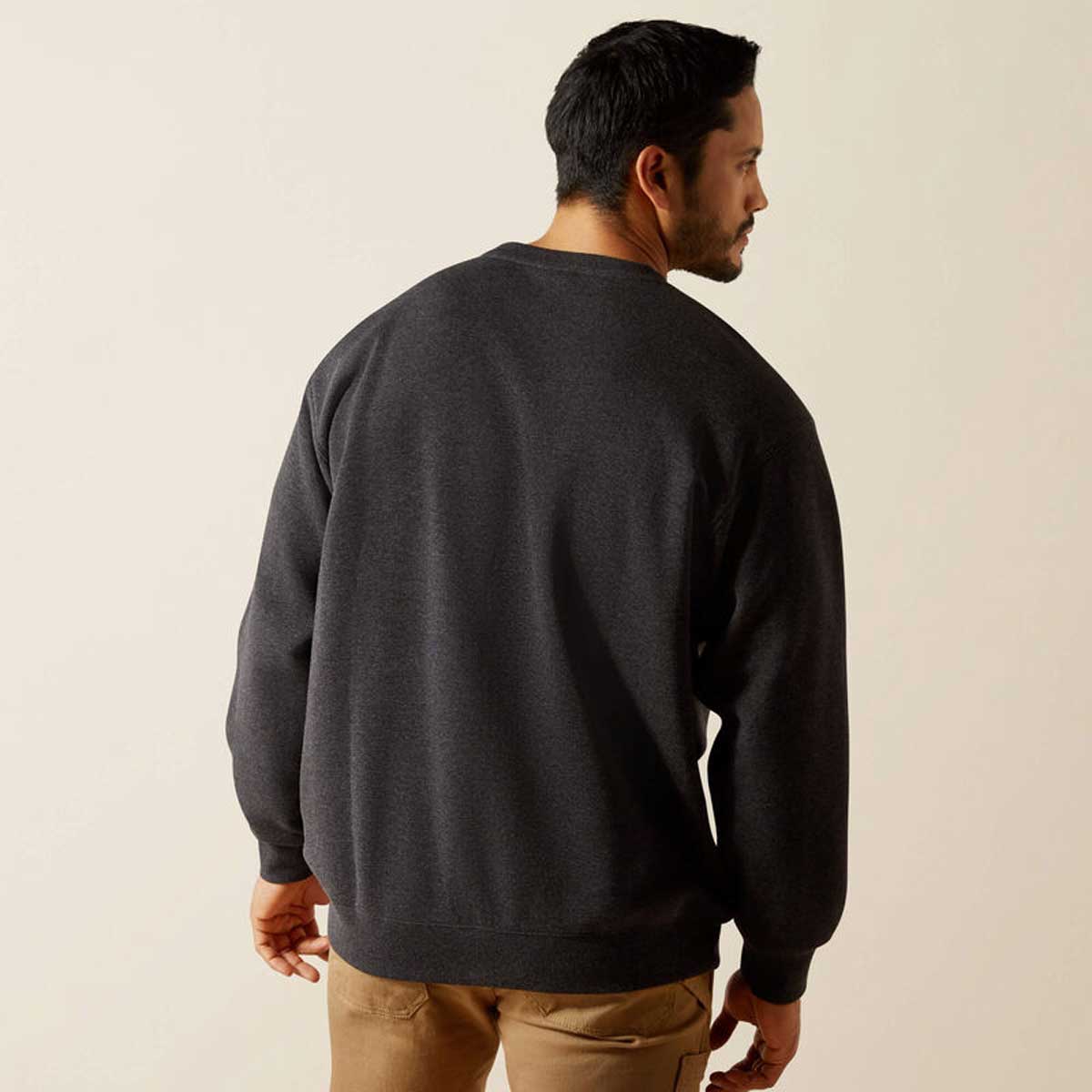 ARIAT Rebar Lightweight Sweatshirt - Mens - Charcoal Heather