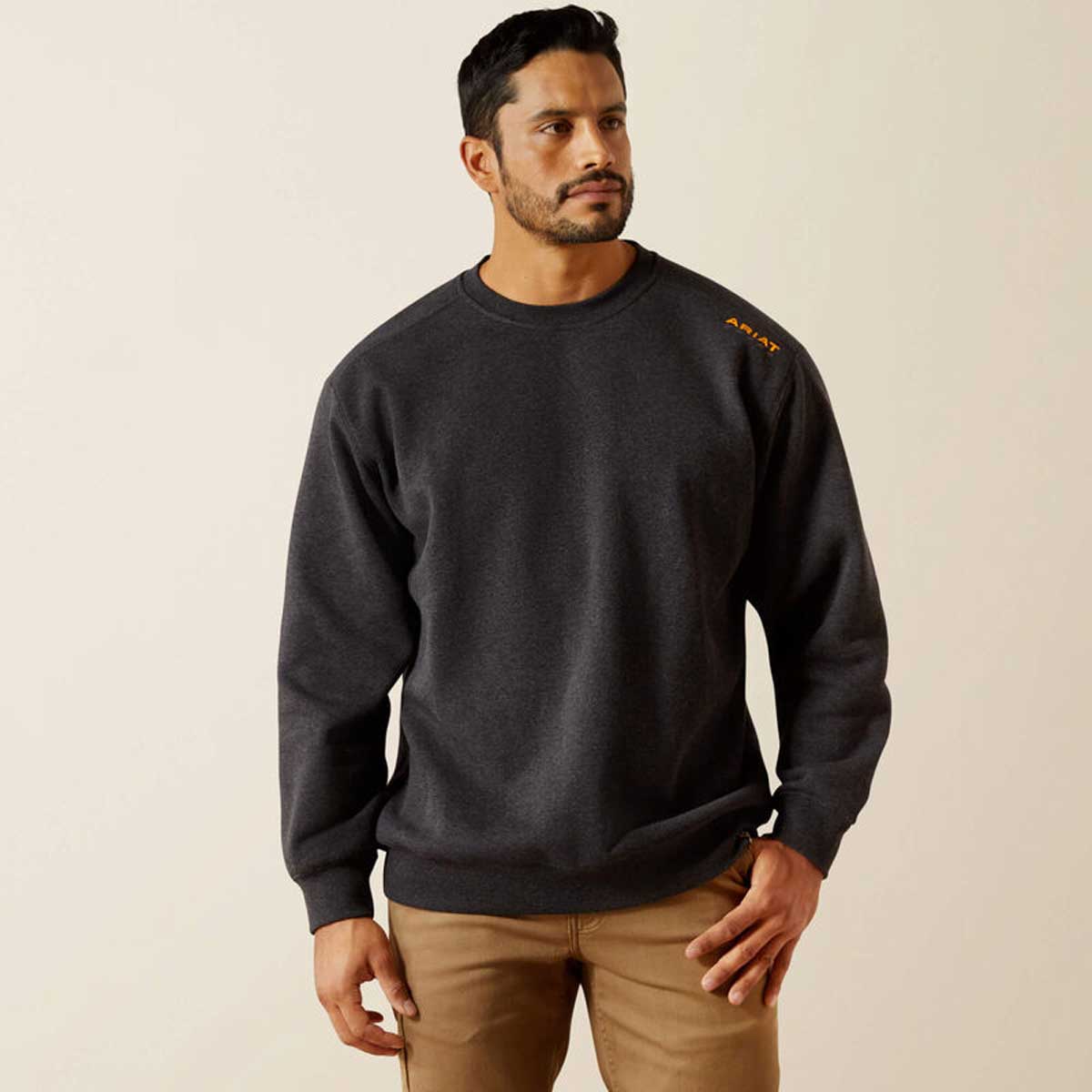ARIAT Rebar Lightweight Sweatshirt - Mens - Charcoal Heather