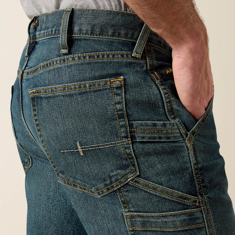 ARIAT Rebar M7 DuraStretch Workhorse Denim Jeans - Men's Slim Straight Leg - McCoy Blue