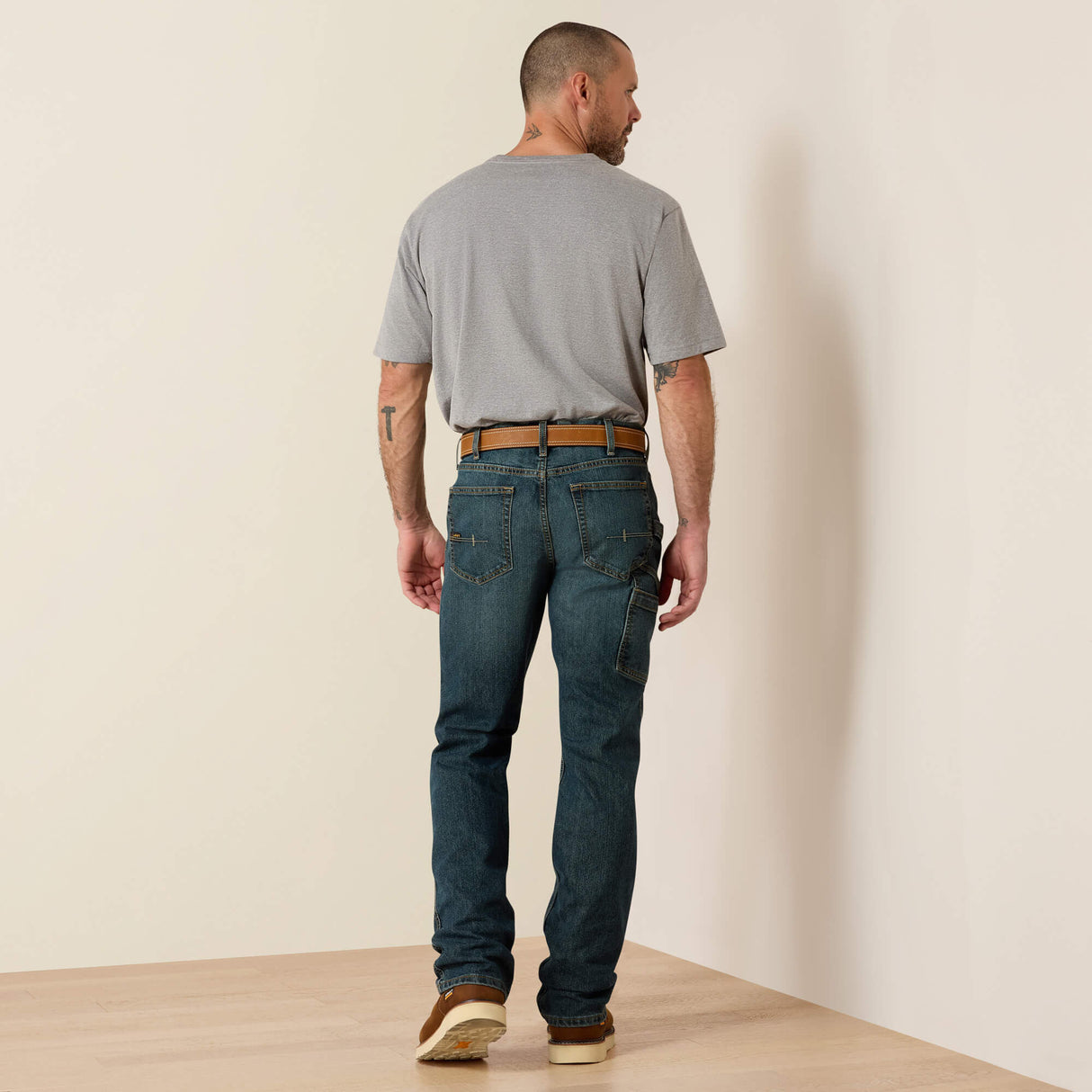 ARIAT Rebar M7 DuraStretch Workhorse Denim Jeans - Men's Slim Straight Leg - McCoy Blue