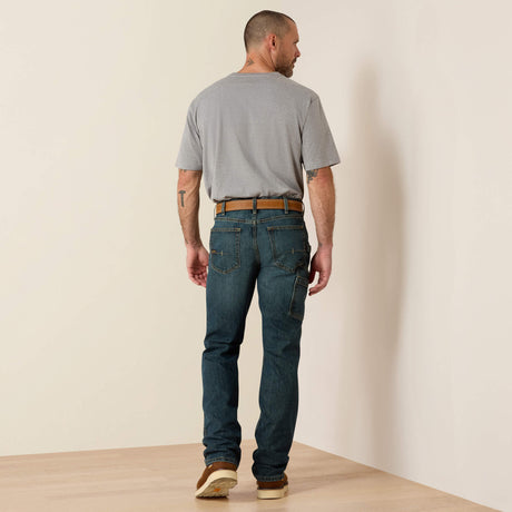 ARIAT Rebar M7 DuraStretch Workhorse Denim Jeans - Men's Slim Straight Leg - McCoy Blue