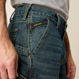 ARIAT Rebar M7 DuraStretch Workhorse Denim Jeans - Men's Slim Straight Leg - McCoy Blue