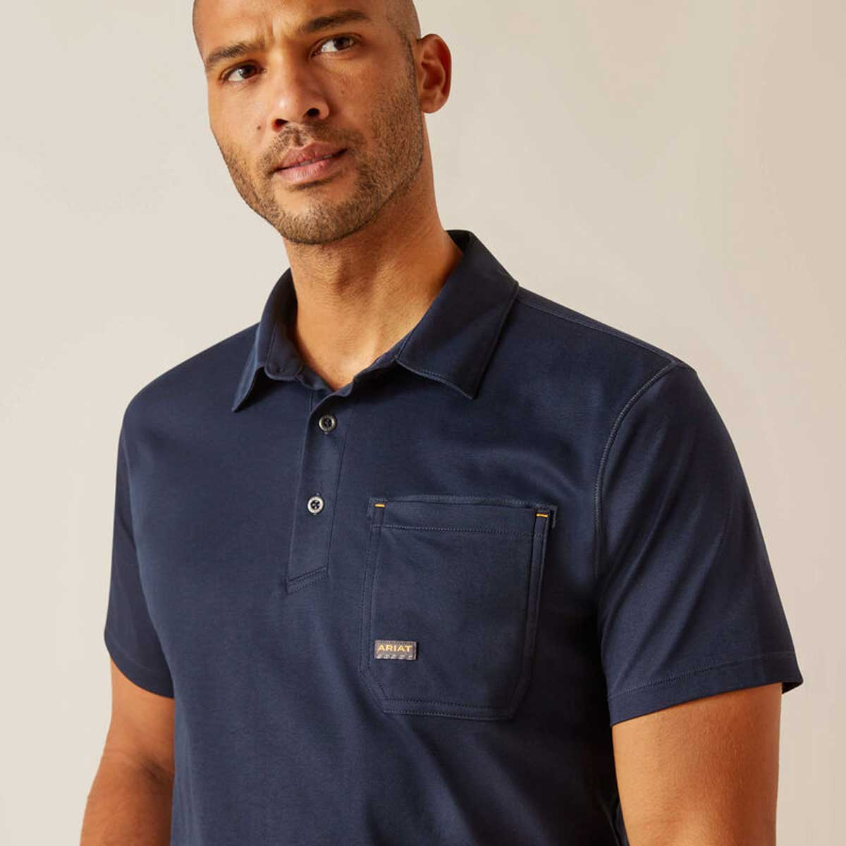 ARIAT Rebar Polo Shirt - Mens - Navy