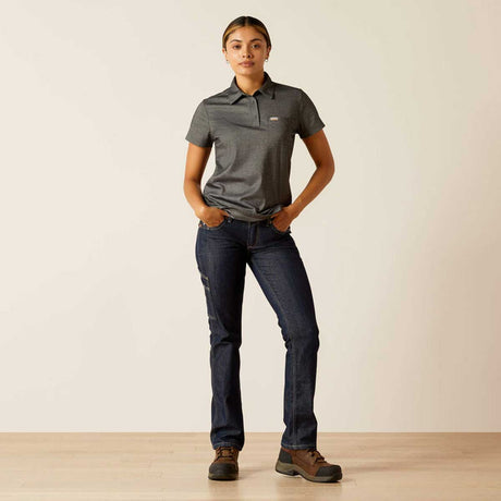 40% OFF ARIAT Rebar Polo Shirt - Womens - Charcoal Heather - Size: S
