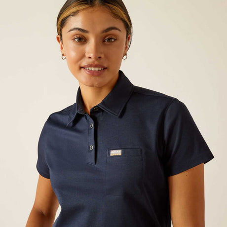 ARIAT Rebar Polo Shirt - Womens - Navy